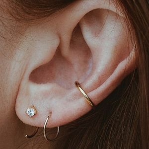 Maison Miru 14k Gold Forever Seamless Hoop Earring